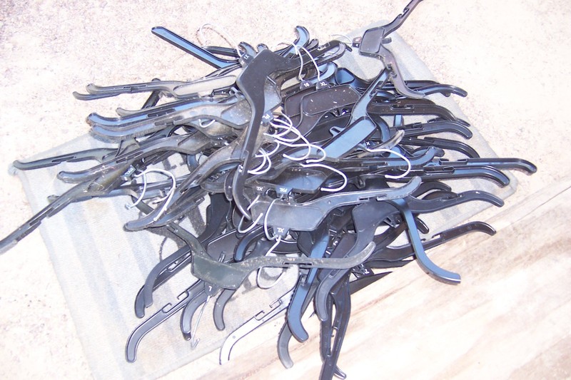 47 Black Plastic Shirt Hangers