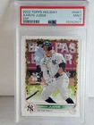 Aaron Judge SSP Variation 2022 Topps Holiday PSA 9 MINT #HW1 MVP