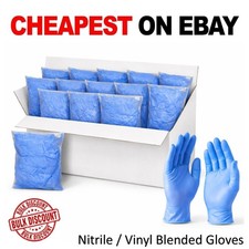 Powder Free Blue Nitrile Vinyl Disposable Gloves Non Latex Safety Gloves