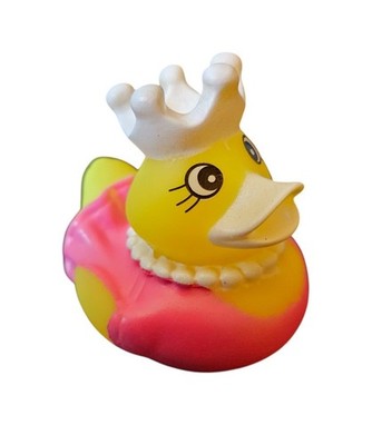 White Princess Duck - Bath Toy Duck 2'' Rubber Bath Toy - New