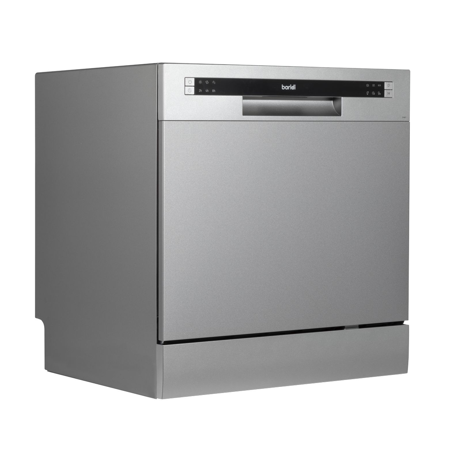 Baridi Compact Tabletop Dishwasher 8 Place Settings Low Noise 8L Silver - DH87