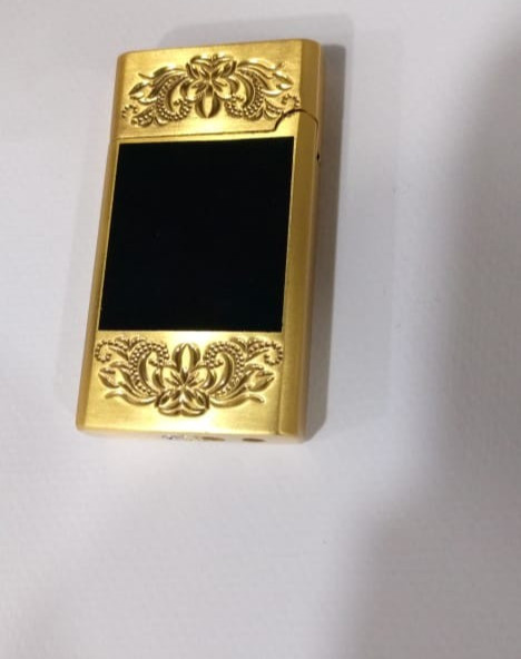 Luxury Gold Black dikang Lighter - Elegant Refillable Windproof Flame