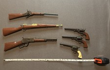 Vintage 6 Pc. Marx Miniature Toy Guns Marx Rifles Famous Firearms
