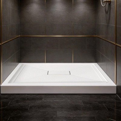 High Anti-Slip Performance White Durable Shower Base 60''x 36''Modern Shower Base