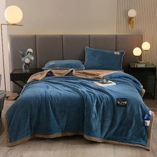 Doppelseitige Winter Flanell Decke Warm Kuscheldecke Sofa Bett Flanell