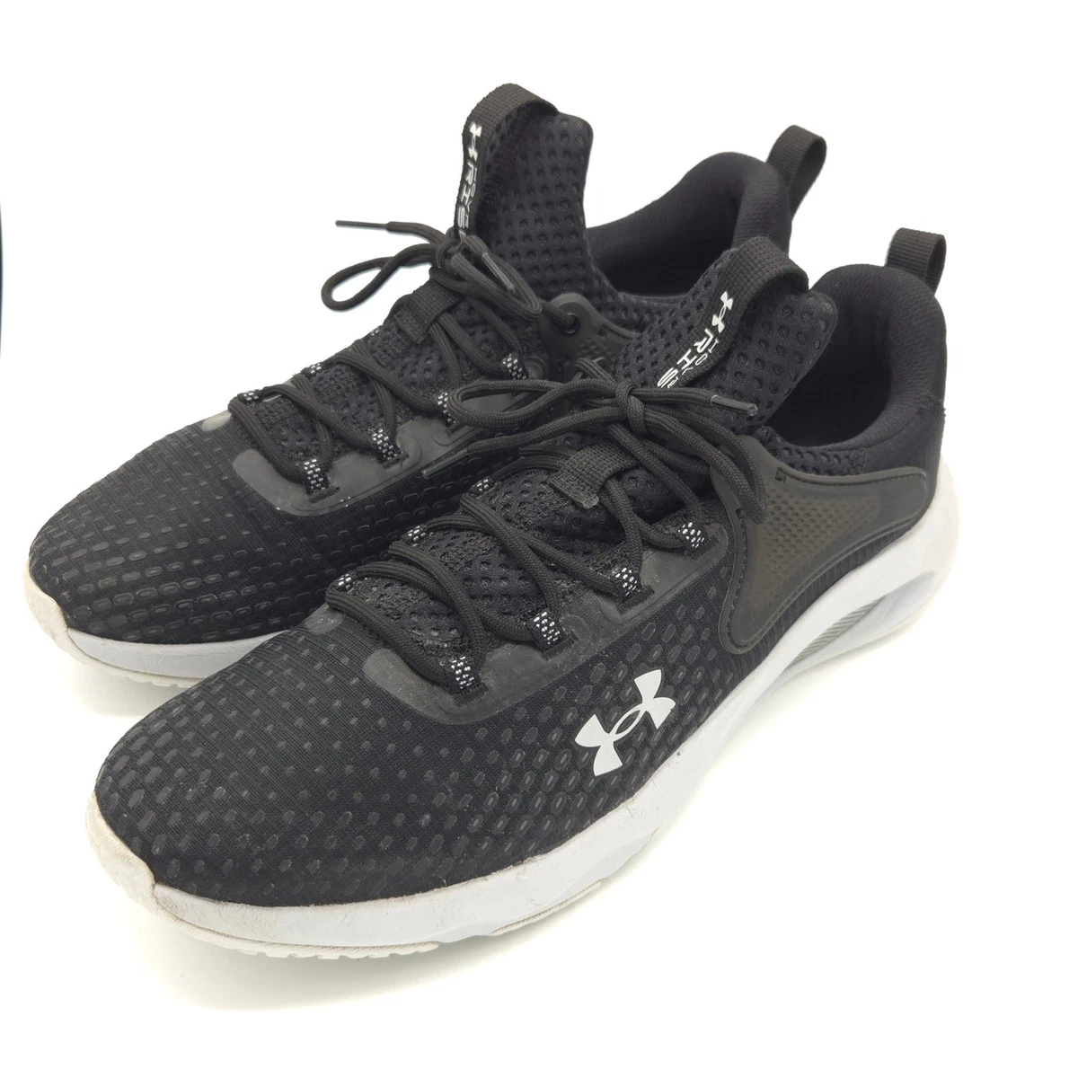 Under Armour HOVR Rise 4 UA Men\'s Size 13 Black White Sneakers Under Armour HOVR Rise 4 Athletic Sneakers White Black Mesh  main image 2