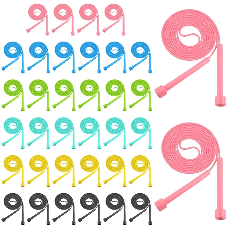 36 Pack Kids Adjustable Colorful Jump Ropes