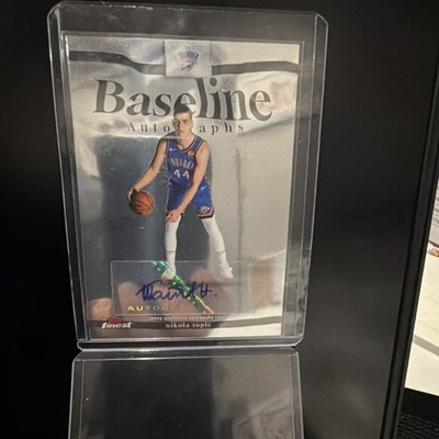 Topps 2025-26 Finest Nikola Topic Thunder #BA-NT Baseline Autograph NBA