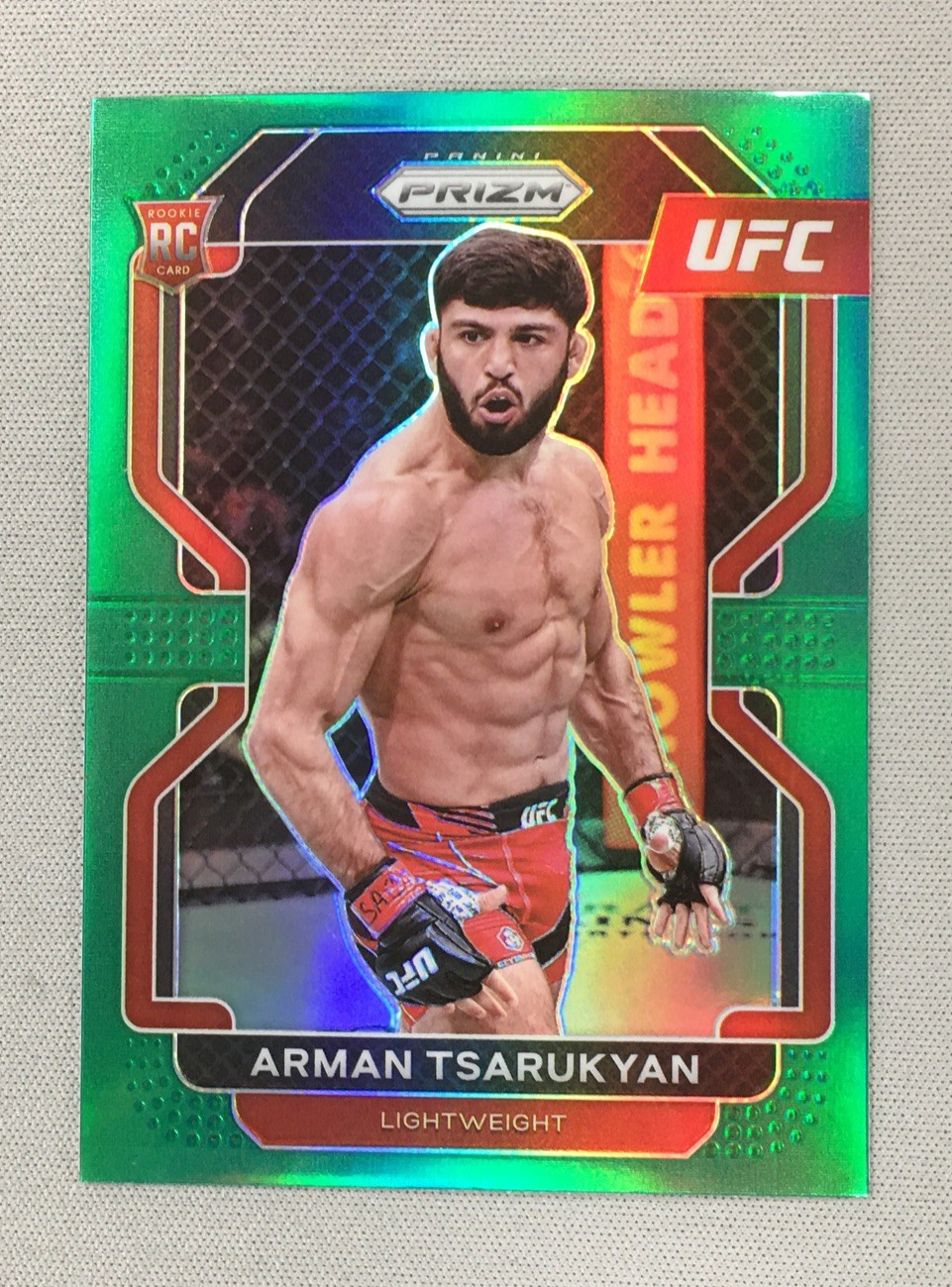 Arman Tsarukyan 2022 Panini Prizm UFC Green Prizm LIGHTWEIGHT
