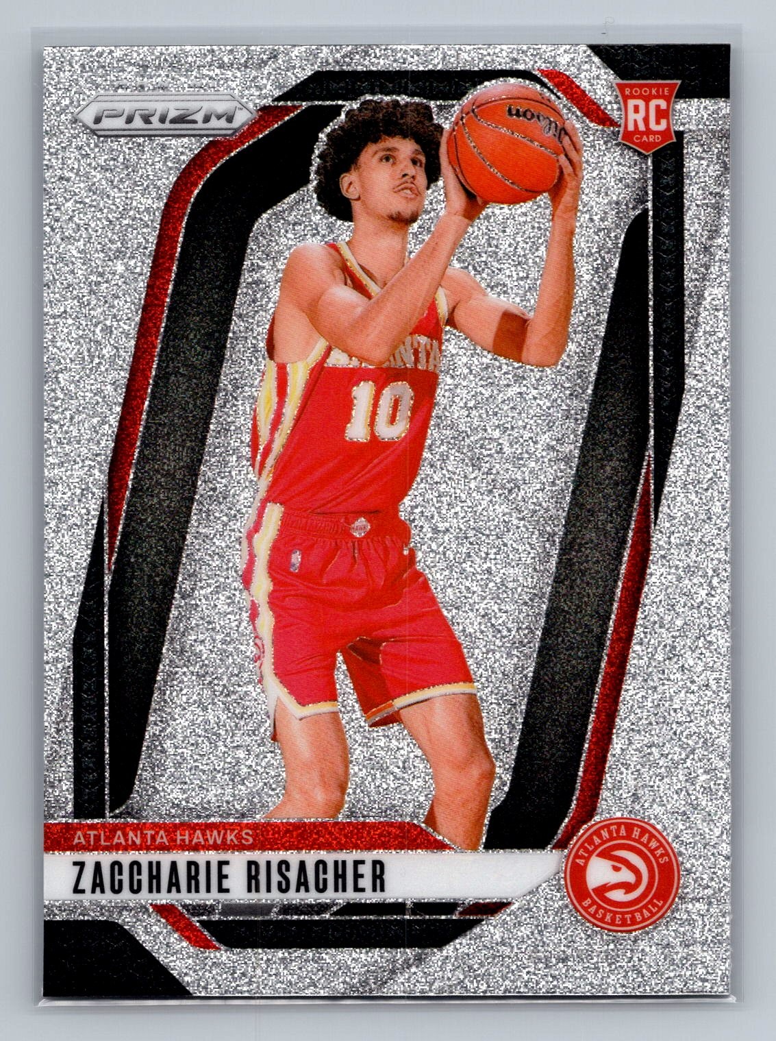 Zaccharie Risacher 2024-25 Panini Prizm #265 Prizms Glitter Rookie RC