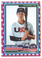 2023 USA Stars & Stripes Baseball Grady Emerson #26 Red Prizm SP Parallel #/149