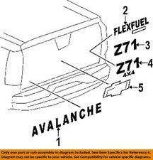 GM OEM 07-13 Avalanche Front Door Exterior Trim-Nameplate 15930828