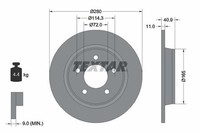 2X Textar Bremsscheibe 92130600 FüR Mazda