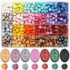 Macaron Color Wax Seal Beads 600Pcs, Multicolor Pellets for Making Wax Seals, De