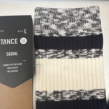 Stance Slub Boyd Crew Navy Blue Crew Socks Large Casual New