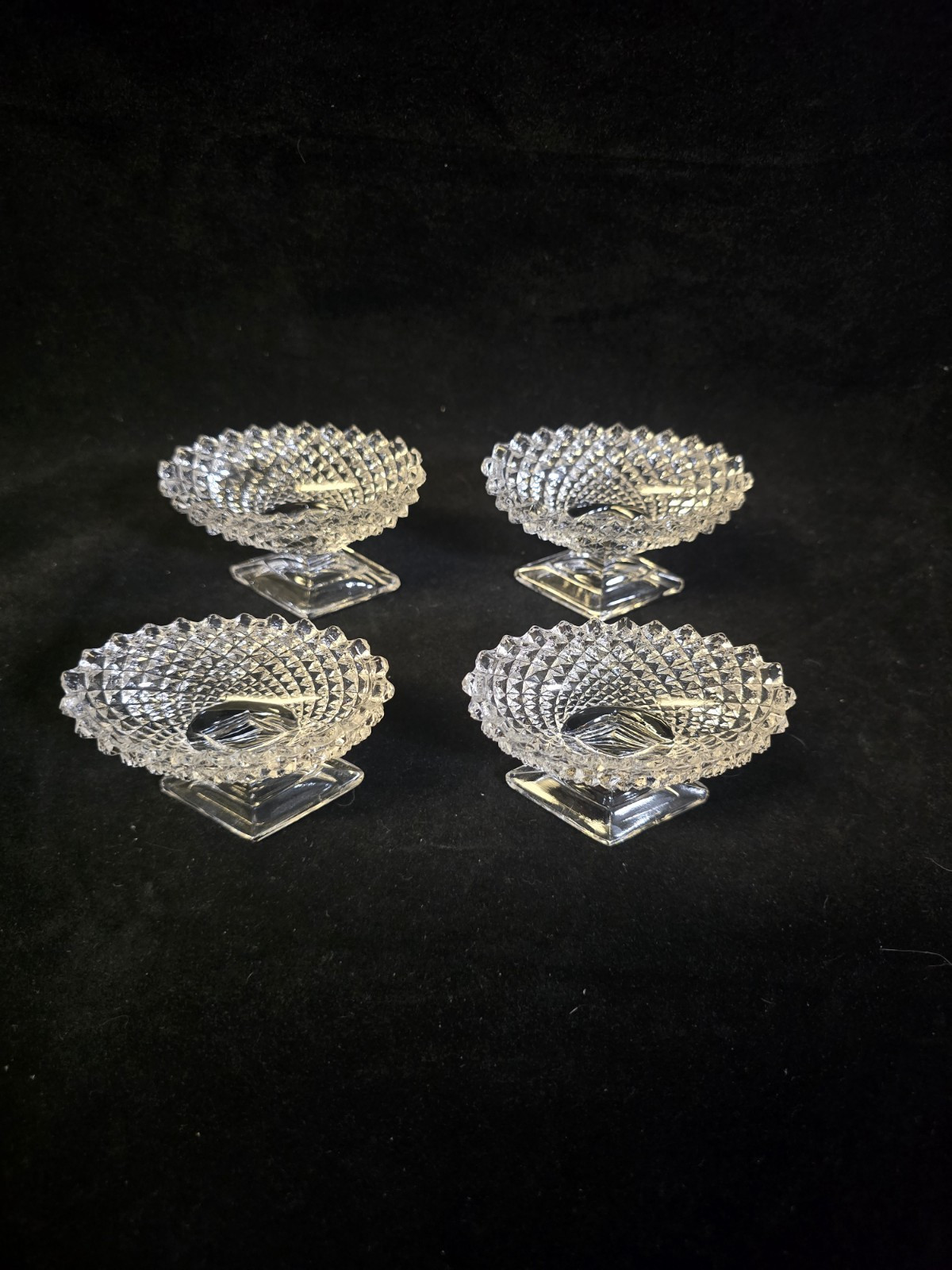 WESTMORELAND Antique ENGLISH HOBNAIL OPEN MASTER Salt Cellar/N...