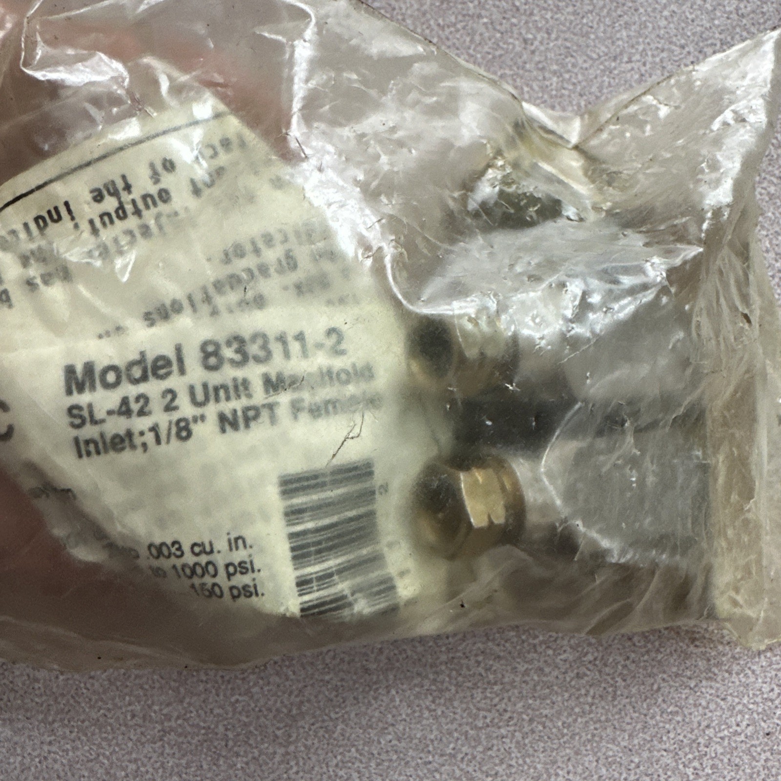 LINCOLN INDUSTRIAL 83311-2 Manifold 833112 NEW In Factory Sealed Bag. Free Ship
