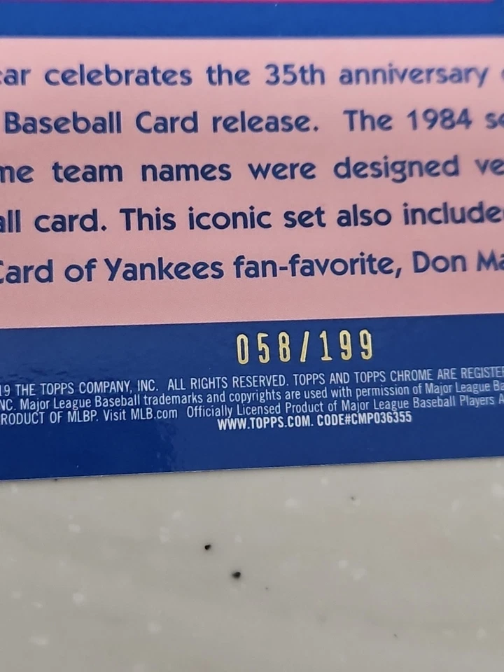 2019 Topps Update Silver Pack Black Refractor Vladimir Guerrero Jr 58/199 RC - Image 3 of 3