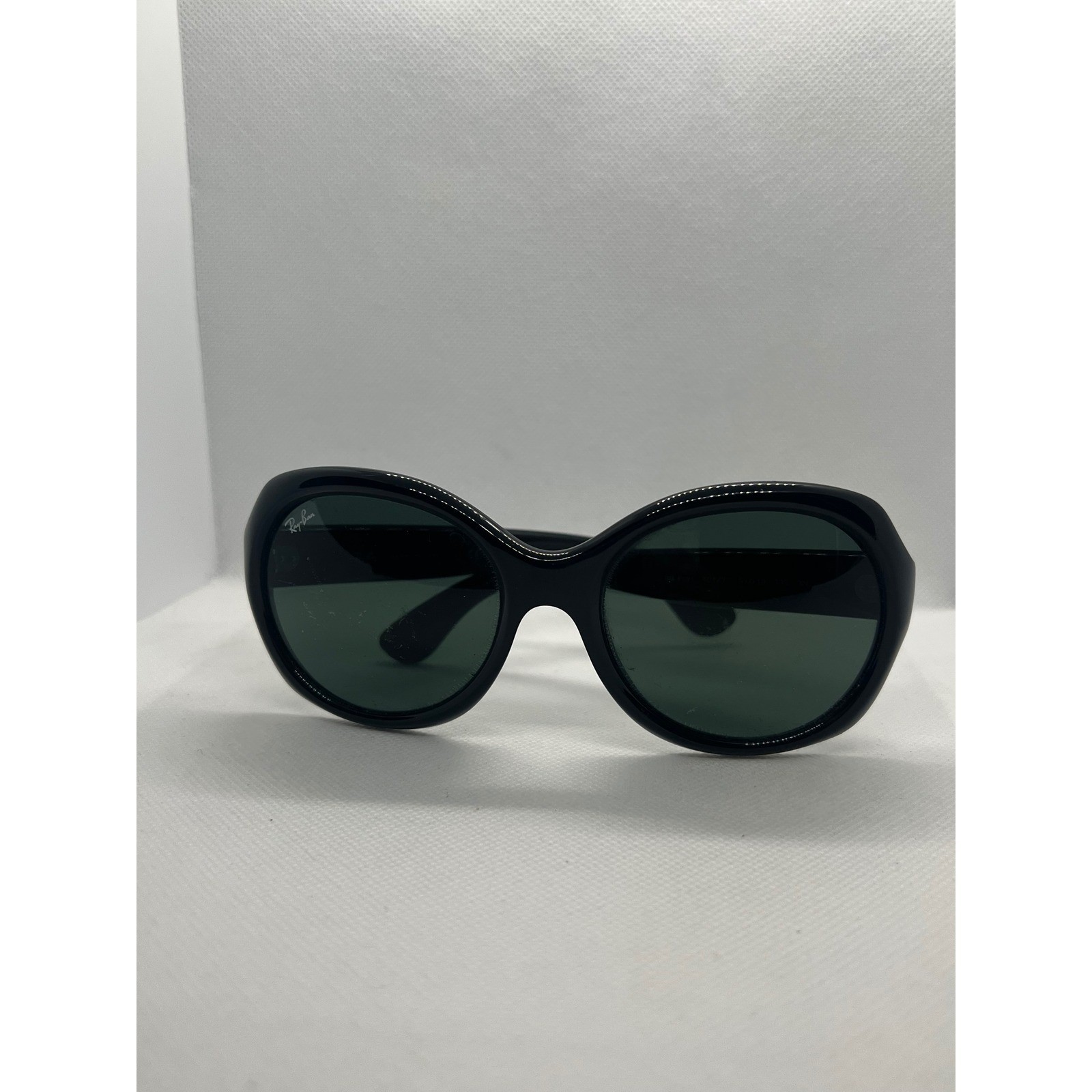 Ray Ban Sunglasses Black Oversized Round Frame Ladies Eyewear RB4191 601/71 image 2