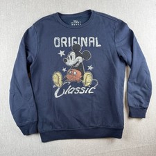 Disney Mickey Mouse Sweatshirt Womens Large Original Classic Navy