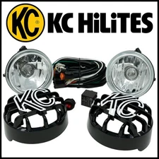 KC HiLites 4" Rally 400 Round Halogen 55W Spread Beam Driving Lights - PAIR