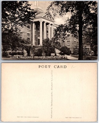 State Teachers College Castleton VT Postcard