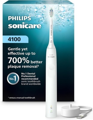 Philips Sonicare 4100 Series Electric Toothbrush White HX3681/23 Two Intensity