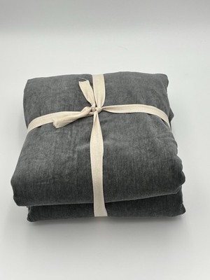 Pottery Barn Cozy Cloud Duvet Cover  ~ Steel Blue ~ Full/Queen