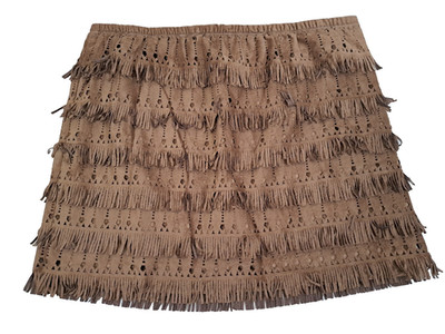 Anthropology CHELSEA & VIOLET Mojave wüstenbrauner Rüschenrock Western neu mit Etikett Large
