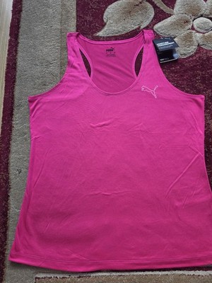 Puma Damen Running Active Tank Top ärmelloses Trägershirt Größe M, rosa