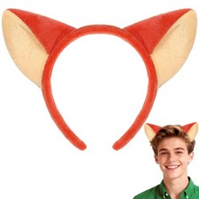 Fox Ears Headband, Costume for Halloween Christmas Standard, Orange