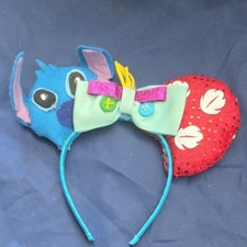 DISNEY HANDMADE "Lilo Stitch" Inspired Mickey Ears Headband DIY