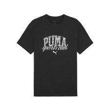 PUMA Class Graphic Crew Neck Short Sleeve T-Shirt Mens Black Casual Tops 6846430