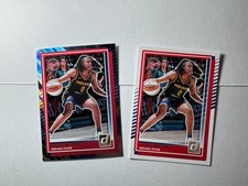2025 Panini WNBA Donruss Holo Laser + Base Card Combo #19 Kelsey Mitchell Fever