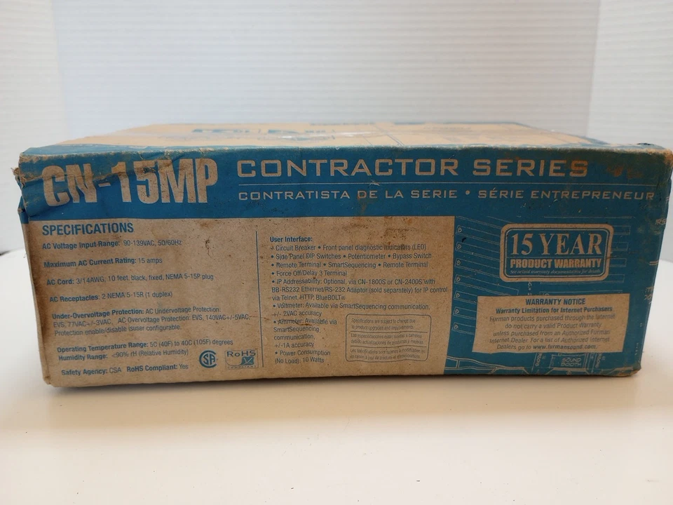 Furman CN-15MP Contractor Series 15A MiniPort (CN-15MP) Fire Relay NEW - Image 3 of 4