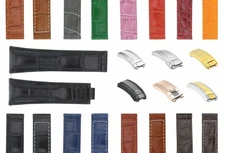 20MM LEATHER WATCH STRAP FOR ROLEX DAYTONA 16518 116520 116523 SHORT MEDIUM LONG