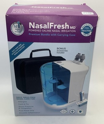 NASALFRESH MD Premium Bundle Dual Powered Nasal Irrigation System Nasal Rinse