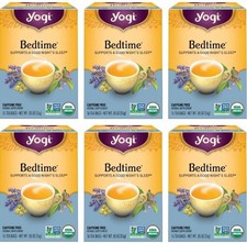 Yogi Bedtime Herbal Tea Caffeine Free Organic Chamomile Licorice 16 Bags
