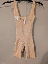 NWOT Assets Spanx Shaping Open Bust Bodysuit Beige Size S Womens