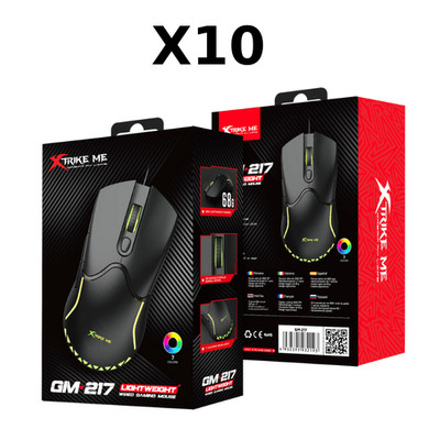 Trade Lot 10× XTrike Me GM-217 RGB Gaming Maus 3600 DPI USB - Großhandel