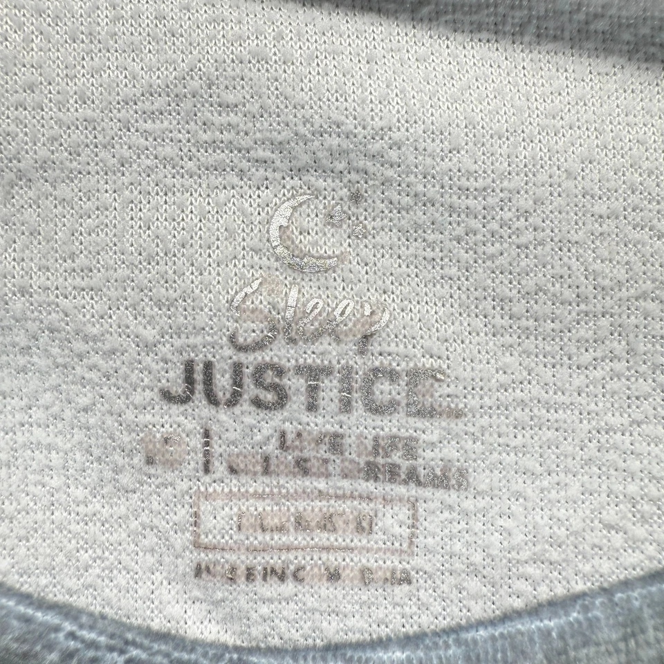 Camisa Pullover Acogedora Camisa para Dormir Justice Gris Blanco Niñas M Critter Deer Goblincore Foto 2 de 4