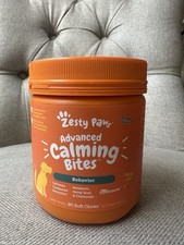Zesty Paws Advanced Calming Bites Behavior 90ct Turkey Flvr Soft Chews Exp 09/27