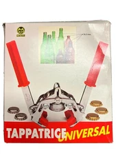 La Tappatrice Universal Homebrew Beer Wine Bottle Capper Made Italy. Used W/ Box