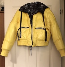 Just Cavalli Women's Jacket, Yellow, Full Zip, Size 8