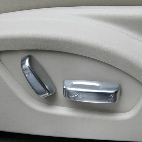 4x Silver ABS Car Seat Adjust Button Cover Decoration For Volvo S60 2011-2015 - Imagem 3 de 4