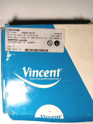 1 VINCENT HIGH SPEED GRINDING WHEEL D50KP52   8050 MAX RPM NIB ***MAKE OFFER***