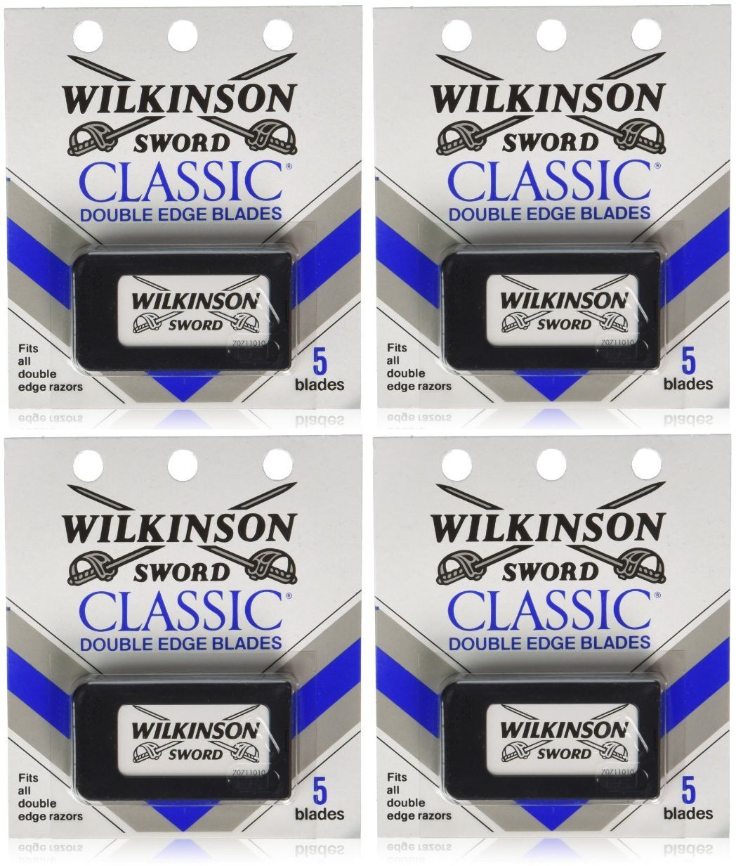 Wilkinson Sword Classic Double Edge Safety Razor Blades - 5 Blades (4 Pack)