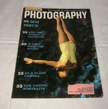 VINTAGE POPULAR PHOTOGRAPHY MAGAZINE 35MM ISSUE EXCLUSIVE COLOR SECT AUGUST 1959