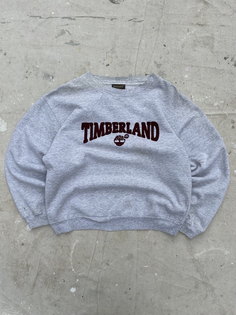 90s Timberlandスウェット made in USA Vintage 90s Timberland Chainstitch embroidery Crewneck