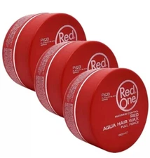 Red One Maximum Control RED Aqua Hair Wax Full Force 5oz "3 Pack""Free Shipping"